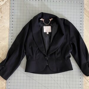 Rebecca Taylor Defined-Waist Wool Blazer 6